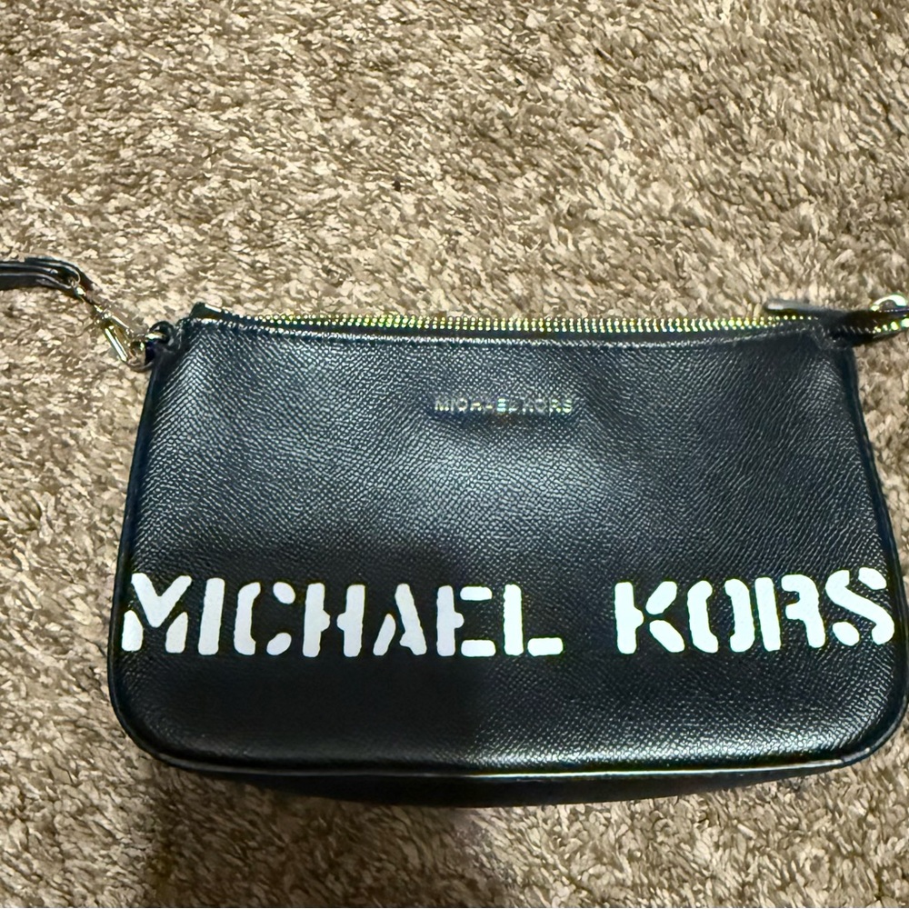 Michael Kors Black and White Logo Crossbody